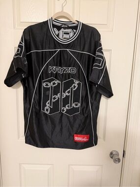 Black Graphic Mesh Short-Sleeve Shirt